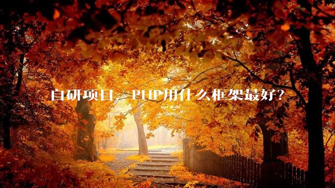 自研项目，PHP用什么框架最好？